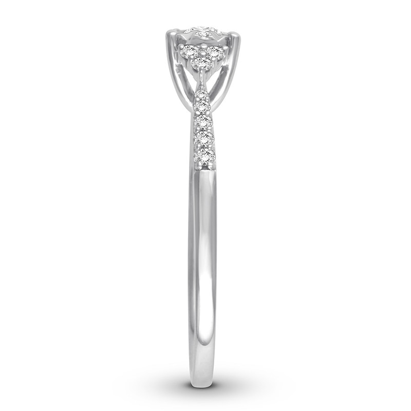 Main Image 2 of Previously Owned Diamond Ring 1/4 ct tw Round-cut 10K White Gold