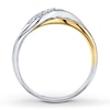 Thumbnail Image 2 of Previously Owned Diamond Ring 1/10 ct tw Round-cut 10K Tri-Tone Gold