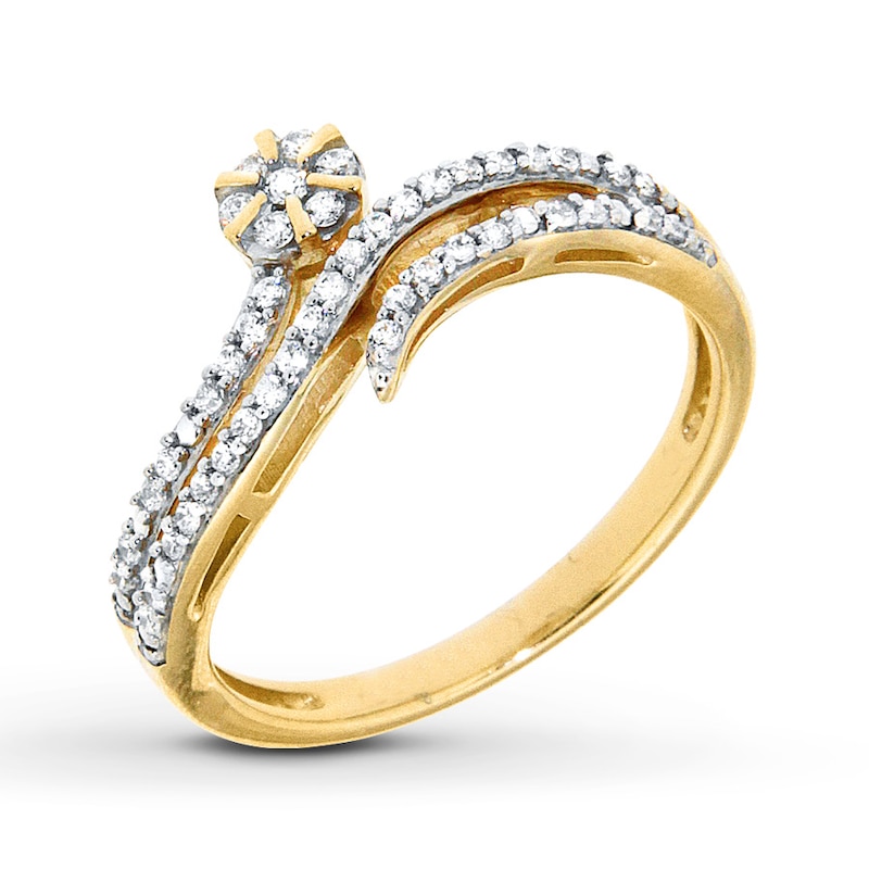 Main Image 2 of Previously Owned Diamond Ring 1/4 ct tw Round-cut 10K Yellow Gold