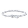 Thumbnail Image 1 of Previously Owned Diamond Infinity Bracelet 1/5 ct tw Round-cut Sterling Silver