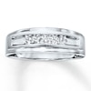 Thumbnail Image 0 of Previously Owned Men's Diamond Wedding Band 1/4 ct tw Round-cut 10K White Gold