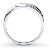 Thumbnail Image 1 of Previously Owned Men's Diamond Wedding Band 1/15 ct tw Round-cut 10K White Gold