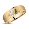 Thumbnail Image 4 of Previously Owned Men's 3-Stone Diamond Wedding Band 1/10 ct tw 10K Yellow Gold