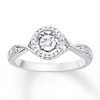 Thumbnail Image 1 of Previously Owned Unstoppable Love 1/10 cttw Round-cut Sterling Silver & 10K White Gold
