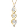 Thumbnail Image 1 of Previously Owned Unstoppable Love Necklace 1/6 ct tw Round 10K Yellow Gold