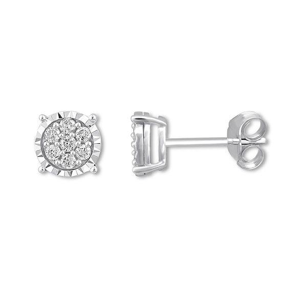 Previously Owned Diamond Earrings 1/4 ct tw Round-cut 10K White Gold