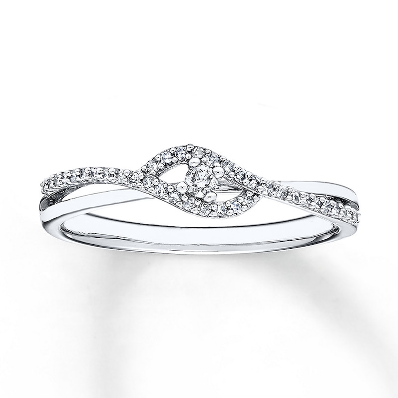 Previously Owned Diamond Ring 1/8 ct tw Sterling Silver