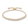 Previously Owned Diamond Bolo Bracelet 1/4 cttw 10K Yellow Gold 9.5"