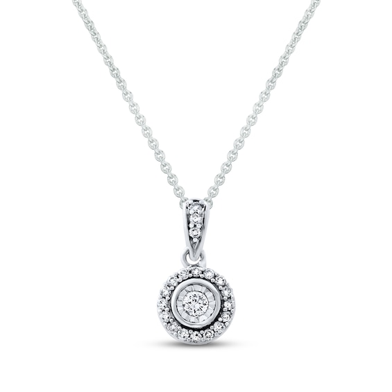 Previously Owned Diamond Necklace 1/4 ct tw Sterling Silver 18"