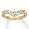 Thumbnail Image 0 of Previously Owned Diamond Chevron Ring 1/10 ct tw Round-cut 10K Yellow Gold