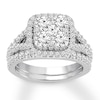 Thumbnail Image 0 of Previously Owned Diamond Bridal Set 2-1/2 ct tw Round-cut 14K White Gold