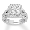 Thumbnail Image 1 of Previously Owned Diamond Bridal Set 2-1/2 ct tw Round-cut 14K White Gold