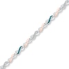 Thumbnail Image 1 of Previously Owned Infinity Bracelet Diamond Accents Sterling Silver & 10K Rose Gold