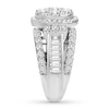 Thumbnail Image 3 of Previously Owned Diamond Engagement Ring 3-1/2 ct tw Round & Baguette-cut 14K White Gold