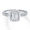 Thumbnail Image 0 of Previously Owned Engagement Ring 3/8 ct tw Baguette & Round-cut Diamonds 14K Gold