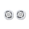 Thumbnail Image 2 of Previously Owned THE LEO Diamond Earrings 1/2 ct tw Round-cut 14K White Gold