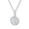 Thumbnail Image 0 of Previously Owned THE LEO Diamond Necklace 5/8 ct tw Diamonds 14K White Gold