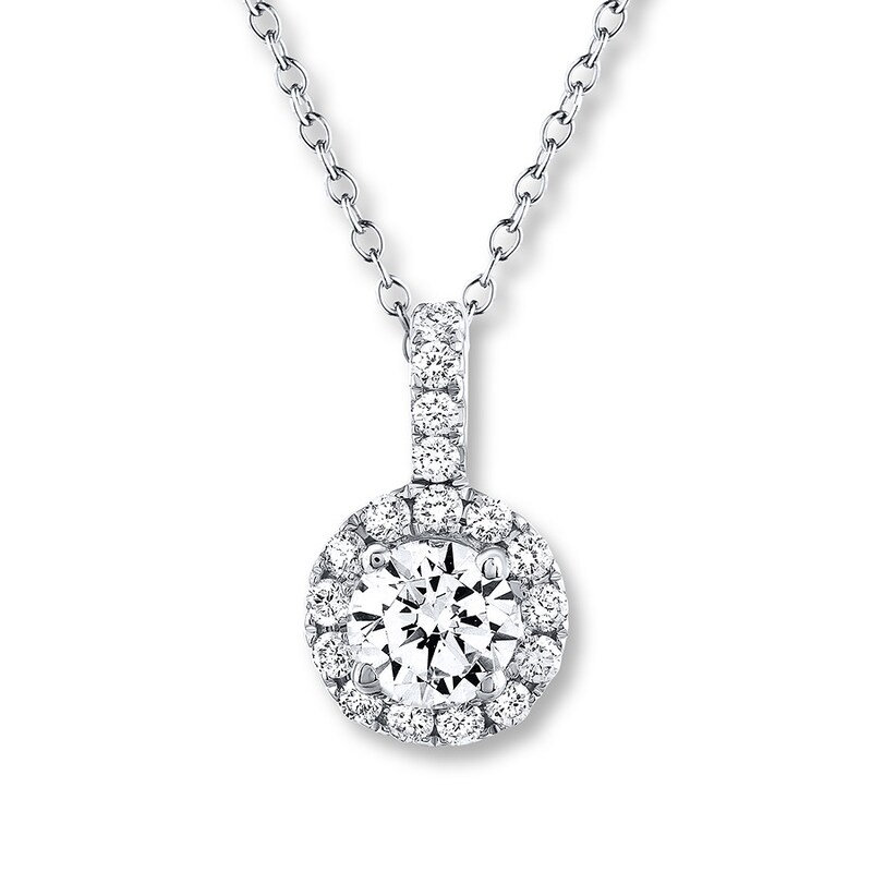 Main Image 1 of Previously Owned THE LEO Diamond Necklace 5/8 ct tw Diamonds 14K White Gold