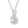 Thumbnail Image 2 of Previously Owned THE LEO Diamond Necklace 5/8 ct tw Diamonds 14K White Gold