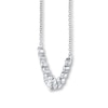 Thumbnail Image 2 of Previously Owned THE LEO Diamond Necklace 1 ct tw Round-cut 14K White Gold 19&quot;