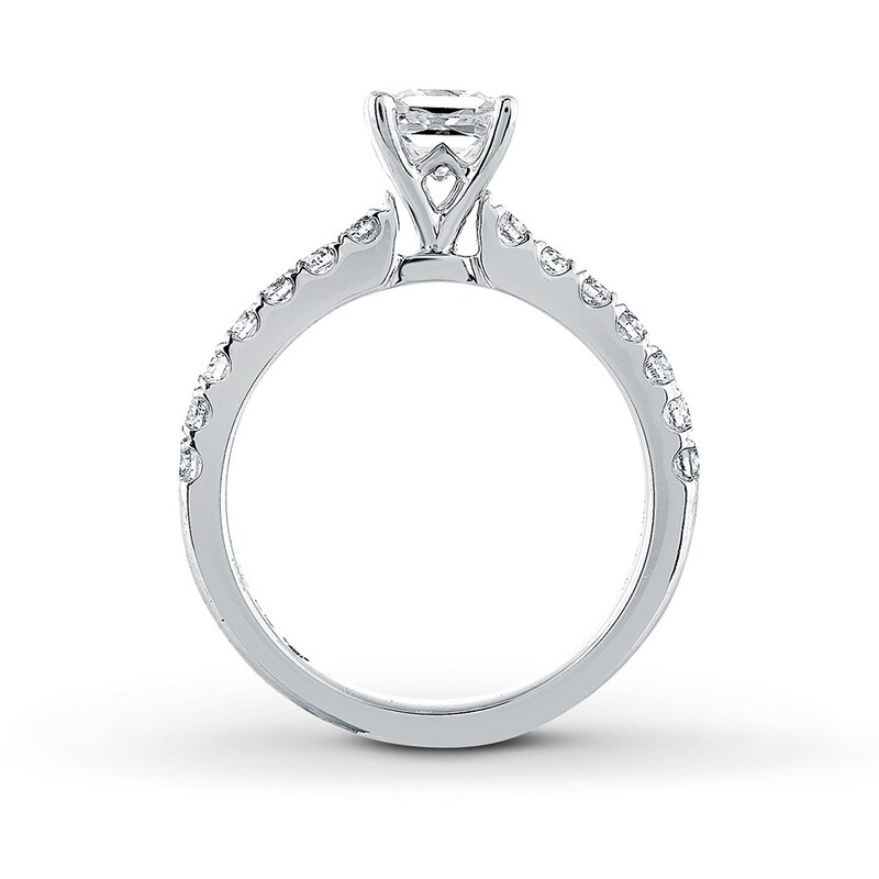 Main Image 2 of Previously Owned THE LEO Diamond Engagement Ring 1-1/8 ct tw Princess & Round-cut Diamonds 14K White Gold