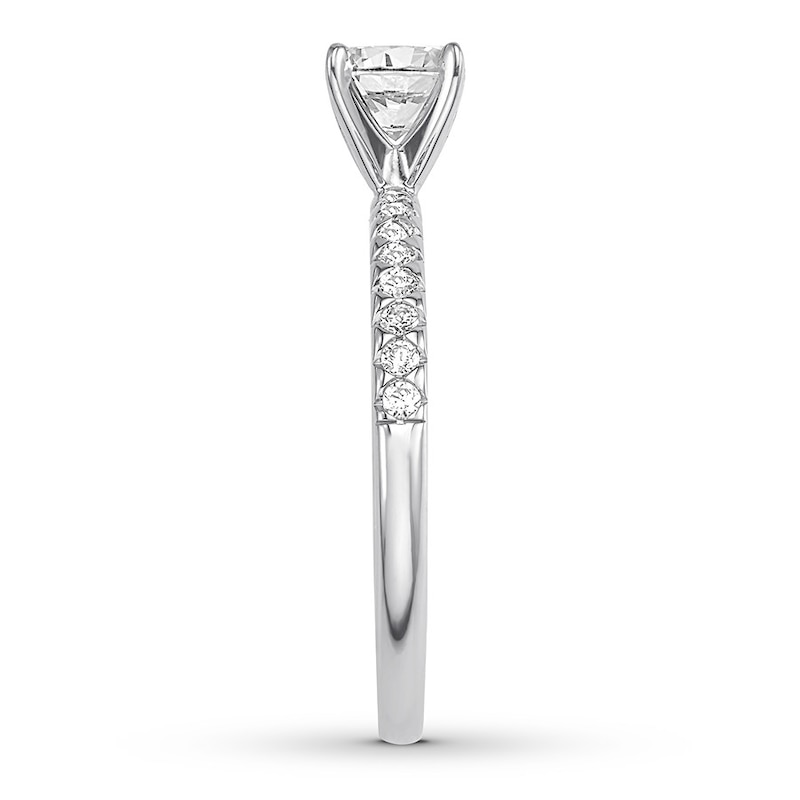 Previously Owned Diamond Engagement Ring 3/4 ct tw Round-cut 14K White Gold - Size 9
