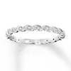 Thumbnail Image 1 of Previously Owned Diamond Anniversary Ring 1/10 ct tw Round-cut 14K White Gold - Size 11.5