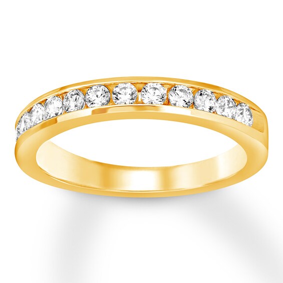 Previously Owned Diamond Anniversary Band 1/2 ct tw Round-cut 10K Yellow Gold Size