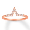Thumbnail Image 1 of Previously Owned Diamond Midi Ring 1/15 ct tw Round-cut 10K Rose Gold - Size 3.25