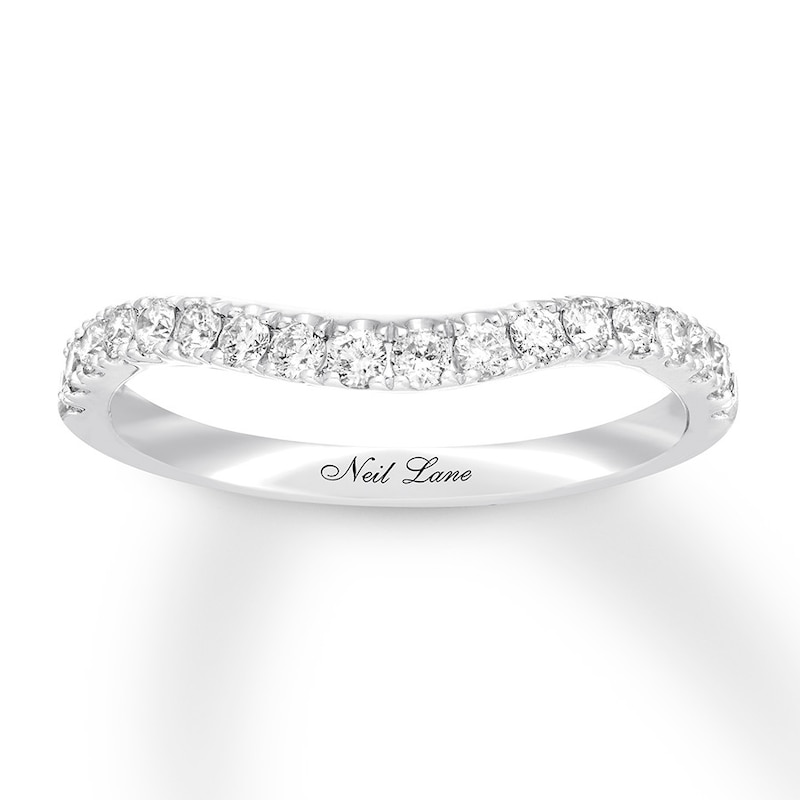 Main Image 1 of Previously Owned Neil Lane Diamond Wedding Band 3/8 ct tw Round-cut 14K White Gold Size 4.5