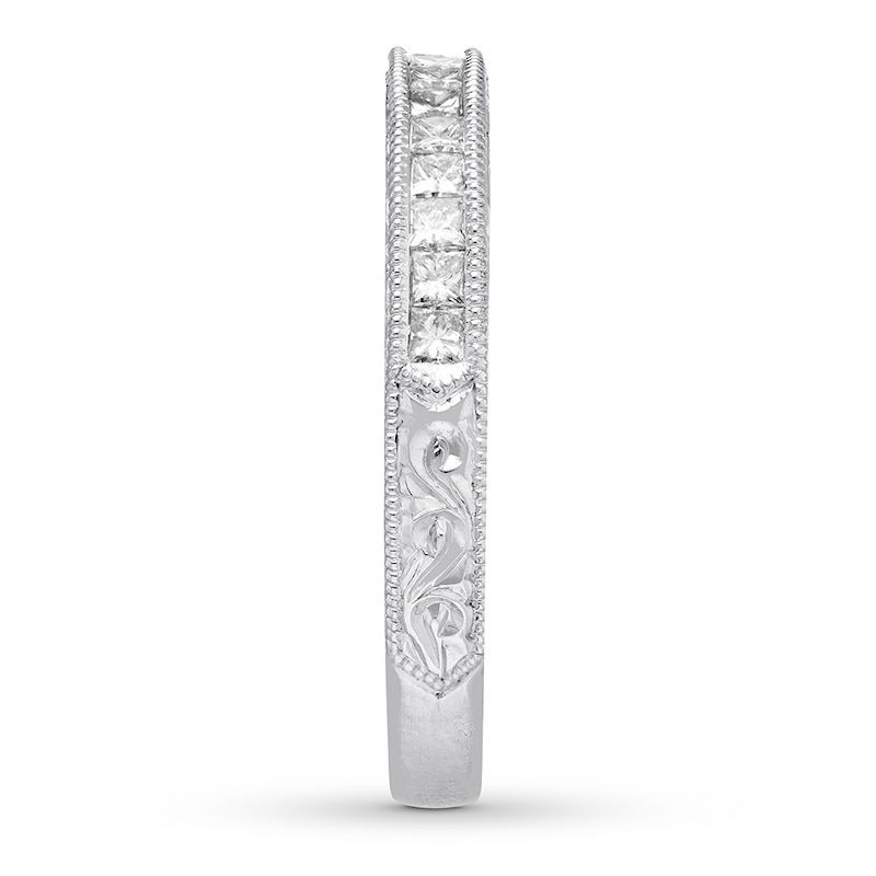 Previously Owned Neil Lane Wedding Band 5/8 ct tw Princess-cut Diamonds 14K White Gold - Size 4.5