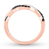 Thumbnail Image 2 of Previously Owned Black Diamond Wedding Band 1/6 ct tw Round-cut 14K Rose Gold - Size 8.5