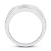 Thumbnail Image 2 of Previously Owned Men's Diamond Wedding Band 1/2 ct tw Round-cut 10K White Gold - Size 12
