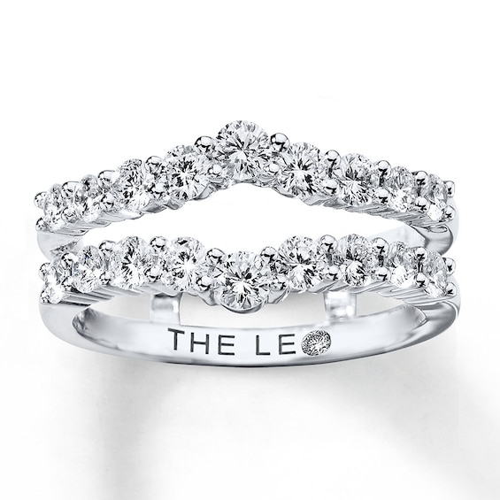 Previously Owned THE LEO Diamond Enhancer Ring 1 ct tw Round-cut 14K White Gold Size 6.75