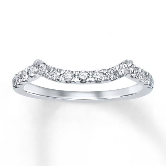 Previously Owned Wedding Band 1/3 ct tw Round-cut Diamonds 14K White Gold Size 11.25