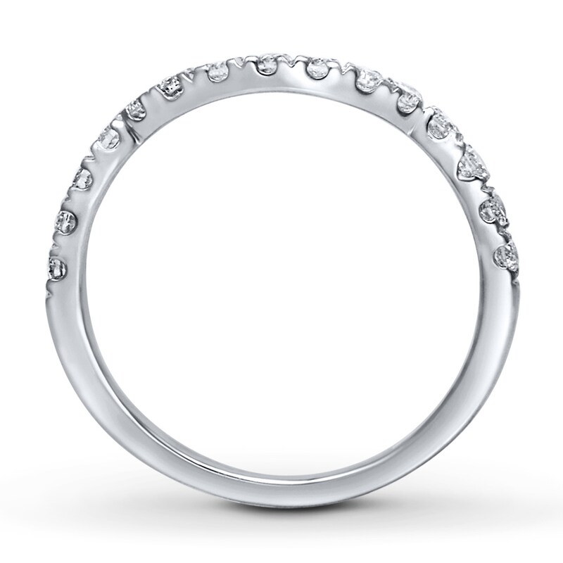 Main Image 2 of Previously Owned Wedding Band 1/3 ct tw Round-cut Diamonds 14K White Gold - Size 11.25