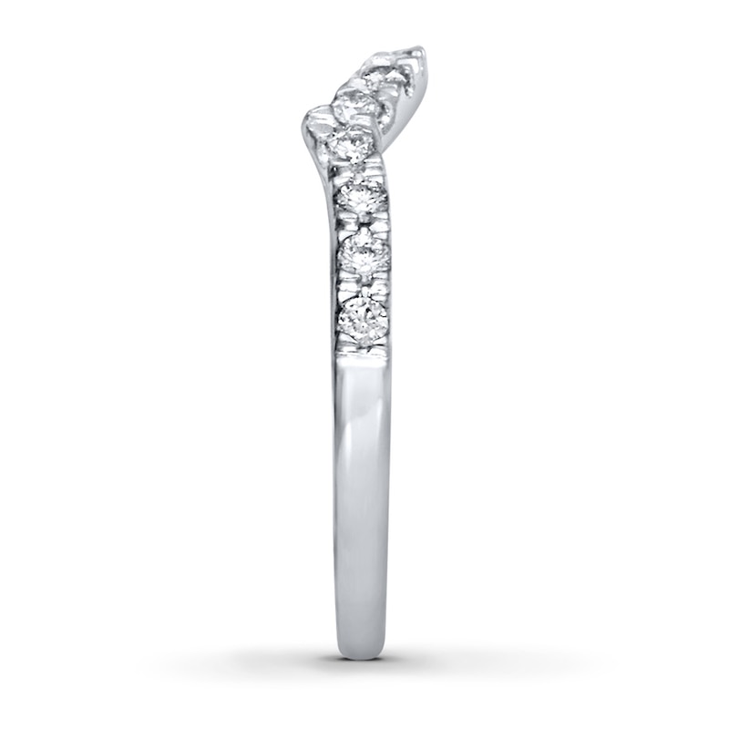Main Image 3 of Previously Owned Wedding Band 1/3 ct tw Round-cut Diamonds 14K White Gold - Size 11.25