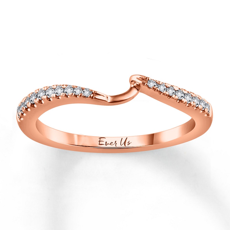 Main Image 1 of Previously Owned Ever Us Diamond Wedding Band 1/8 ct tw Round-cut 14K Rose Gold - Size 10