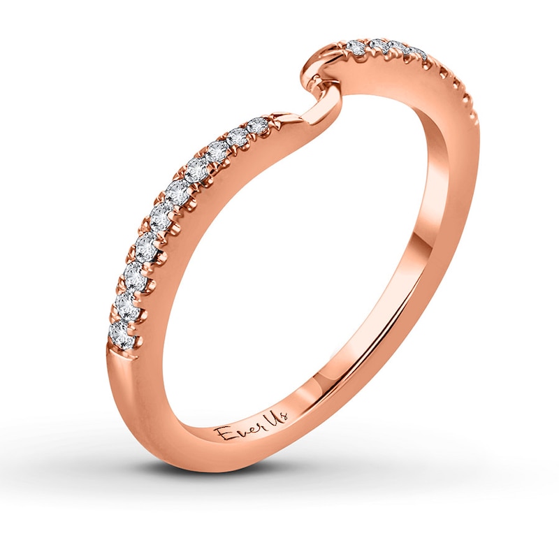 Main Image 2 of Previously Owned Ever Us Diamond Wedding Band 1/8 ct tw Round-cut 14K Rose Gold - Size 10