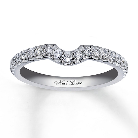 Previously Owned Neil Lane Wedding Band 1/3 ct tw Round-cut Diamonds 14K White Gold Size 4