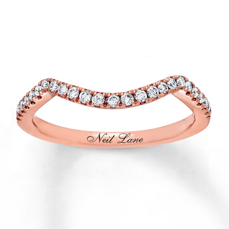 Main Image 1 of Previously Owned Neil Lane Wedding Band 1/5 ct tw Round-cut  14K Rose Gold - Size 9.5