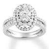 Thumbnail Image 1 of Previously Owned Diamond Engagement Ring 1-1/4 ct tw Round-cut 14K White Gold Size 3.75