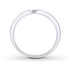 Thumbnail Image 2 of Previously Owned THE LEO Men's Wedding Band 1/6 ct tw Round-cut Diamonds 14K White Gold - Size 14