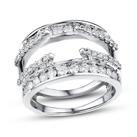 Previously Owned Diamond Enhancer Ring 1 ct tw Round-cut 14K White Gold Size