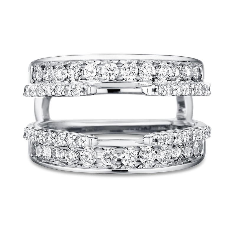 Main Image 2 of Previously Owned Diamond Enhancer Ring 1 ct tw Round-cut 14K White Gold - Size 9.5