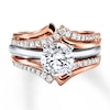 Thumbnail Image 3 of Previously Owned Diamond Enhancer Ring 1/4 ct tw Round-cut 14K Rose Gold - Size 11.5