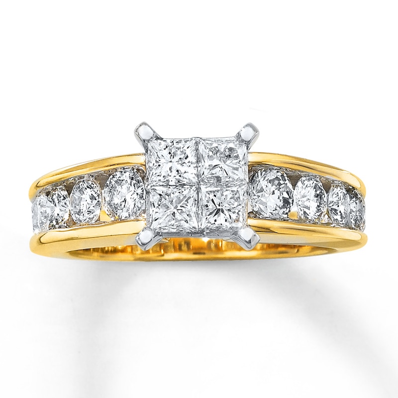 Previously Owned Diamond Engagement Ring 1-3/4 ct tw 14K Yellow Gold - Size 4.5