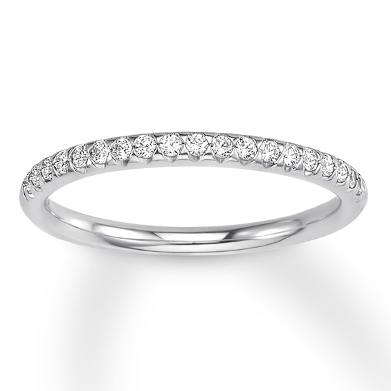 Previously Owned Diamond Wedding Band 1/5 ct tw Round-cut 14K White Gold Size 10