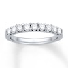 Thumbnail Image 0 of Previously Owned Diamond Wedding Band 1/2 ct tw Round-cut 14K White Gold - Size 10.5