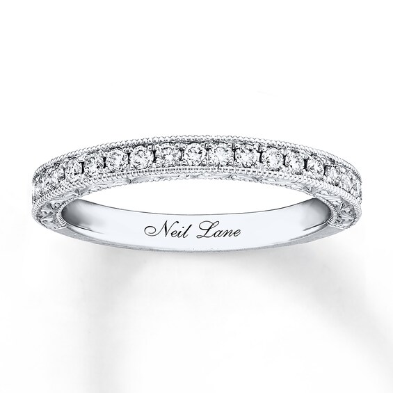 Previously Owned Neil Lane Bridal Wedding Band 1/3 ct tw Diamonds 14K White Gold Size 4.25